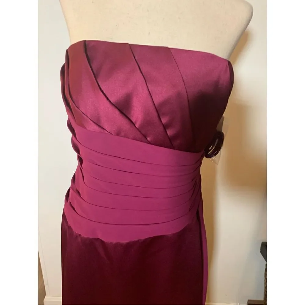 Davids bridal bridesmaid dress/made of honor/mother of the bride color sangaria